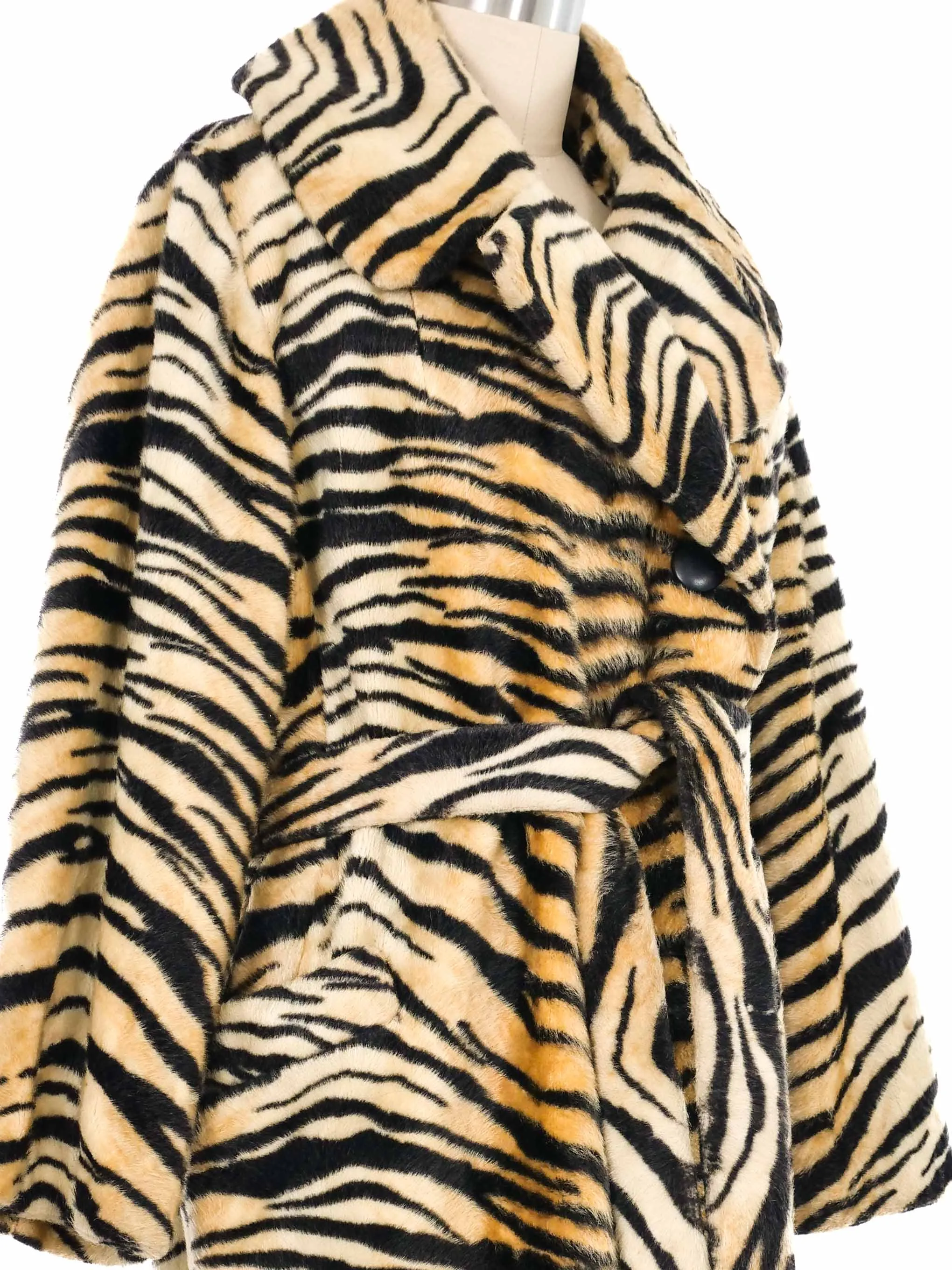 1960s Faux Fur Tiger Coat