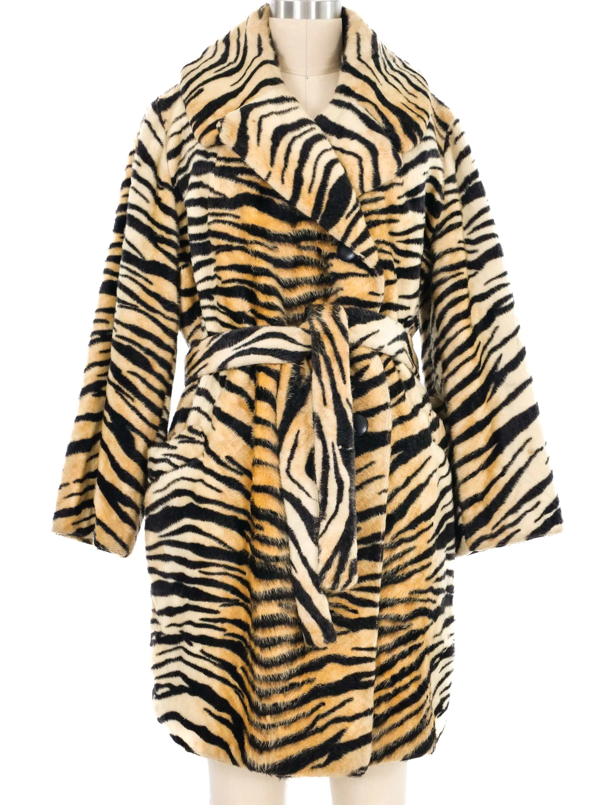 1960s Faux Fur Tiger Coat