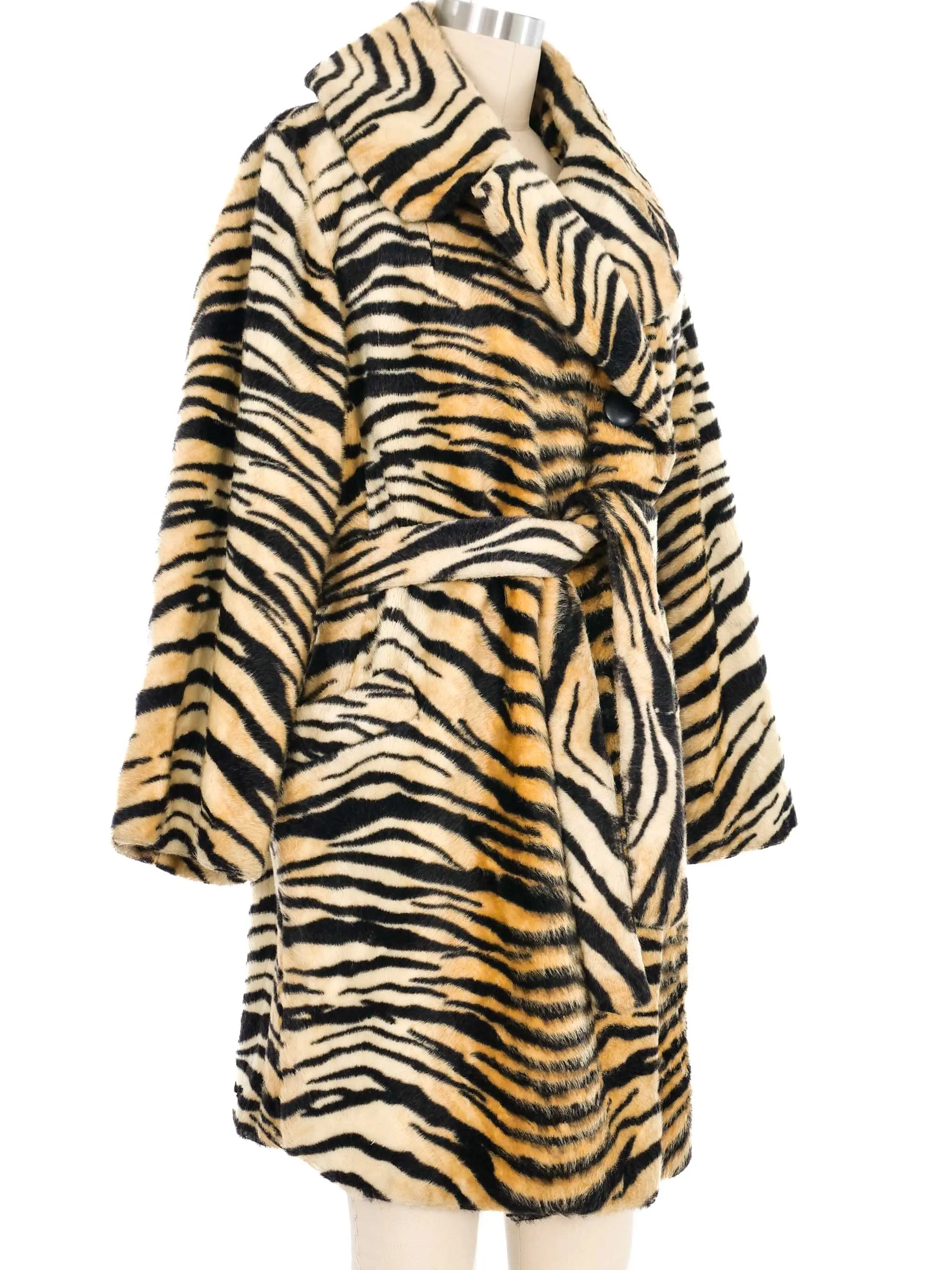 1960s Faux Fur Tiger Coat