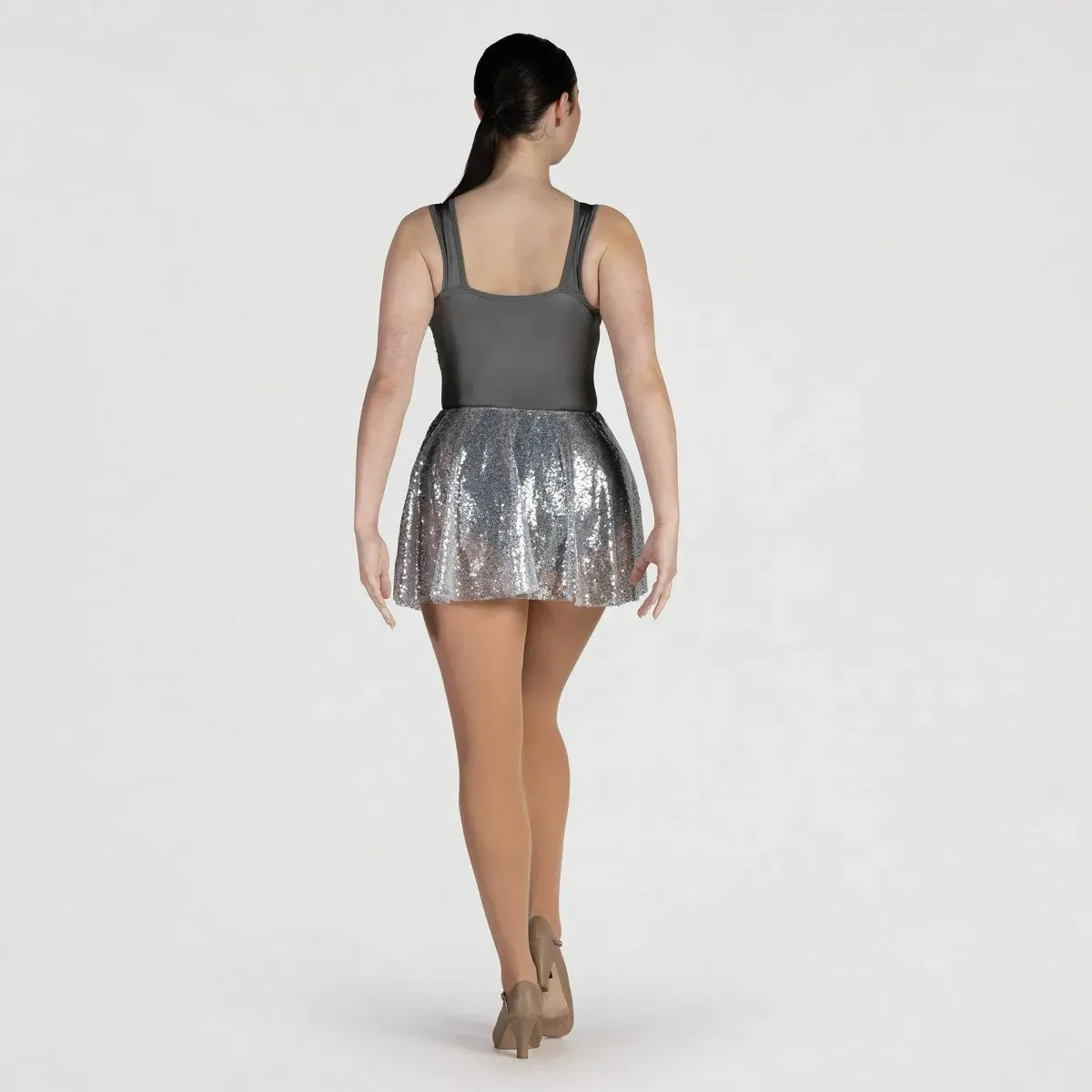 1st Position All-Over Sequin Dress with Circular Skirt