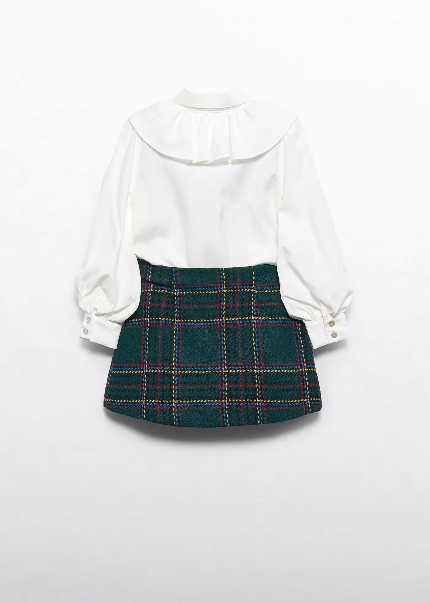 ABE Dressy Blouse with Plaid Skirt