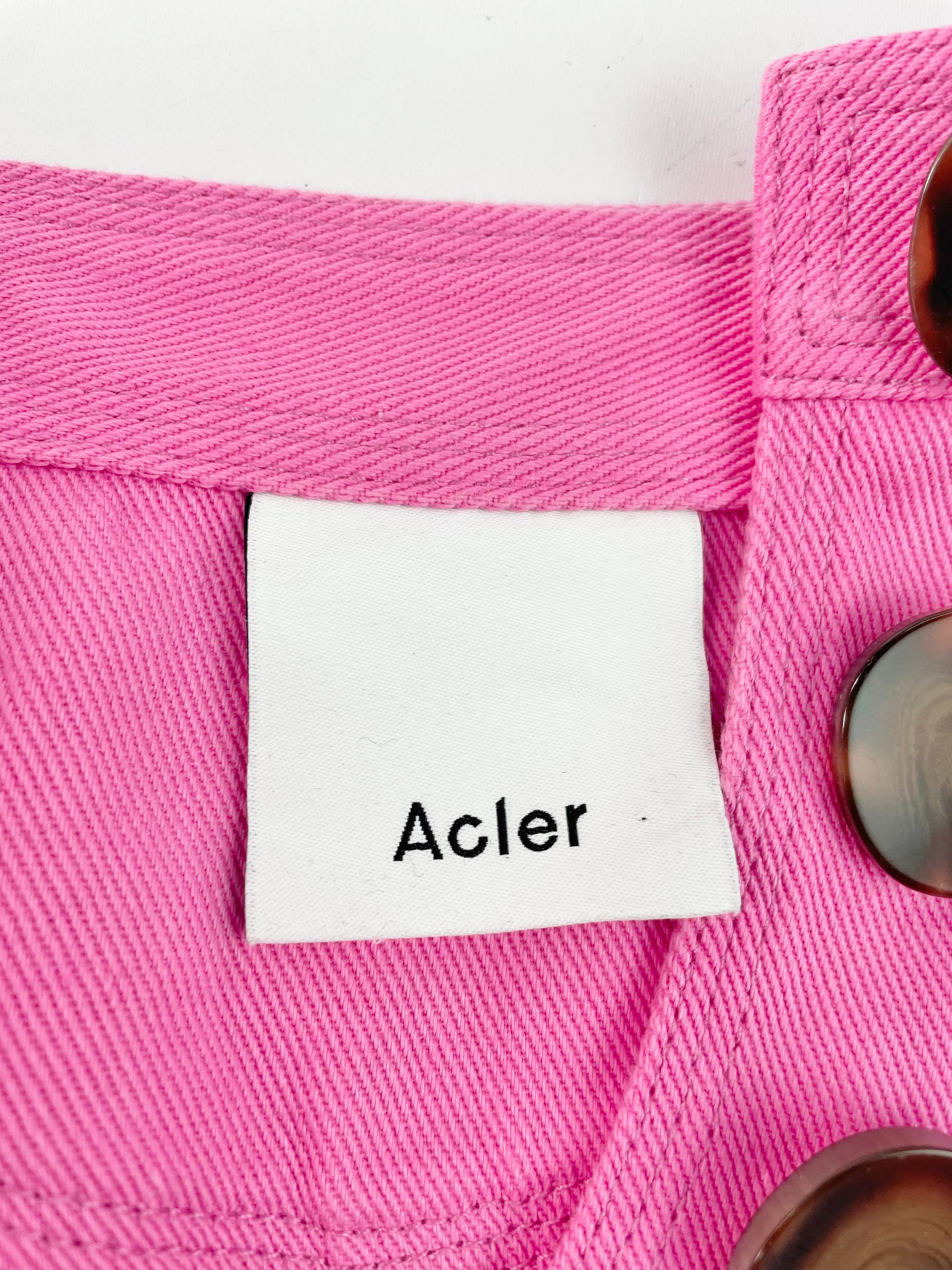 Acler 'Tana' Pink Denim Mini Skirt - AU6