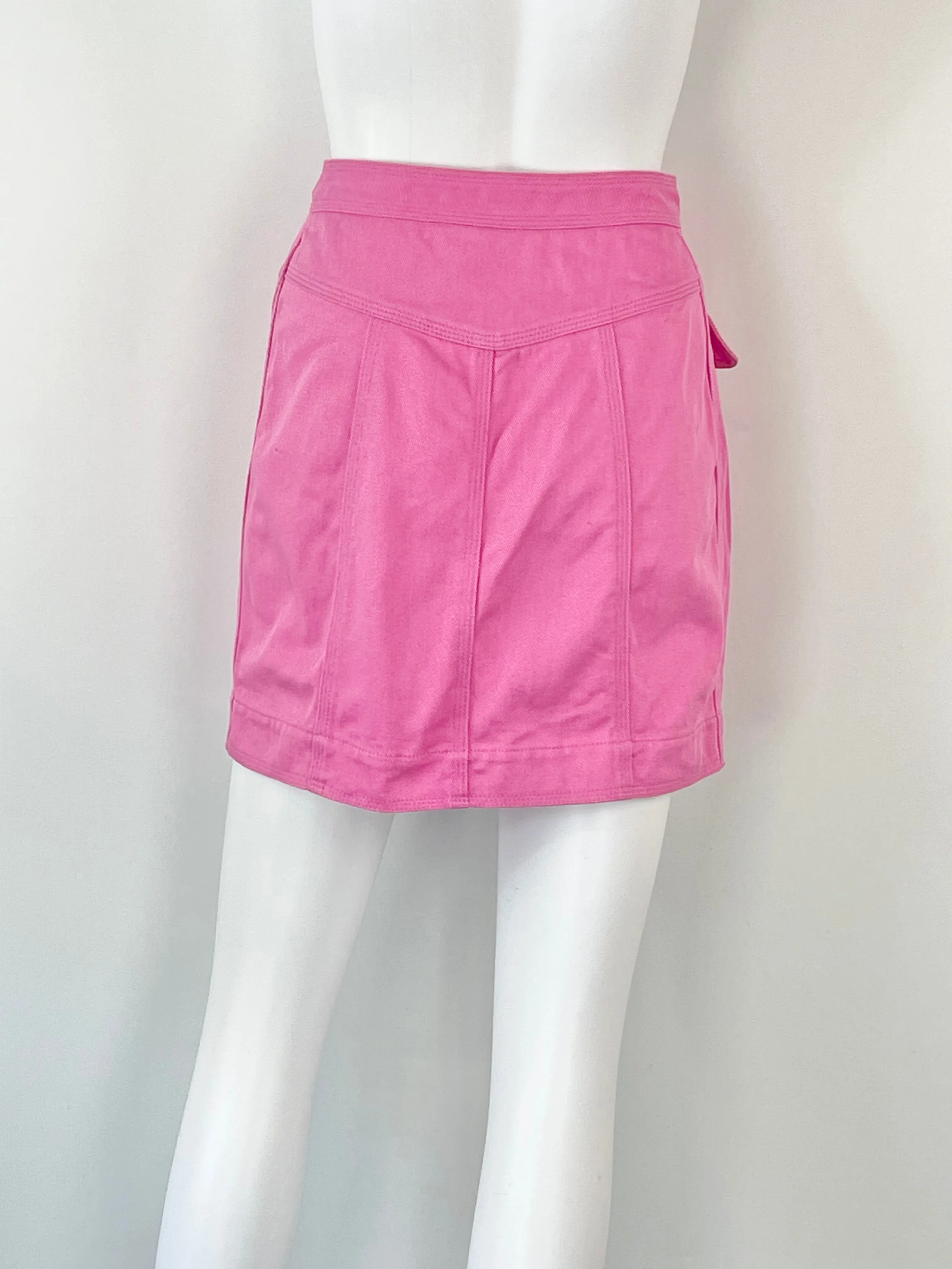 Acler 'Tana' Pink Denim Mini Skirt - AU6