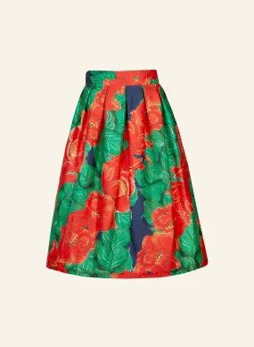 Ada Skirt - Red Camellia