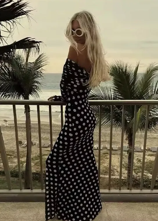 Alevtina Polka Dot Maxi Dress