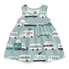 Alna Baby Dress - Food Trucks Surf Blue