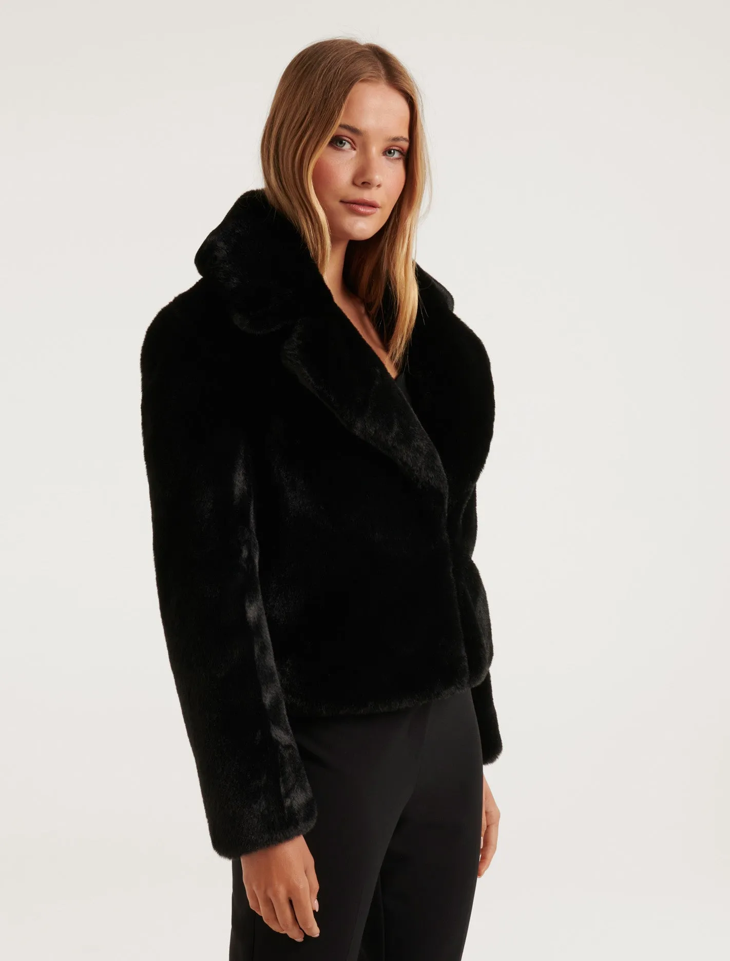 Amelia Cropped Fur Coat