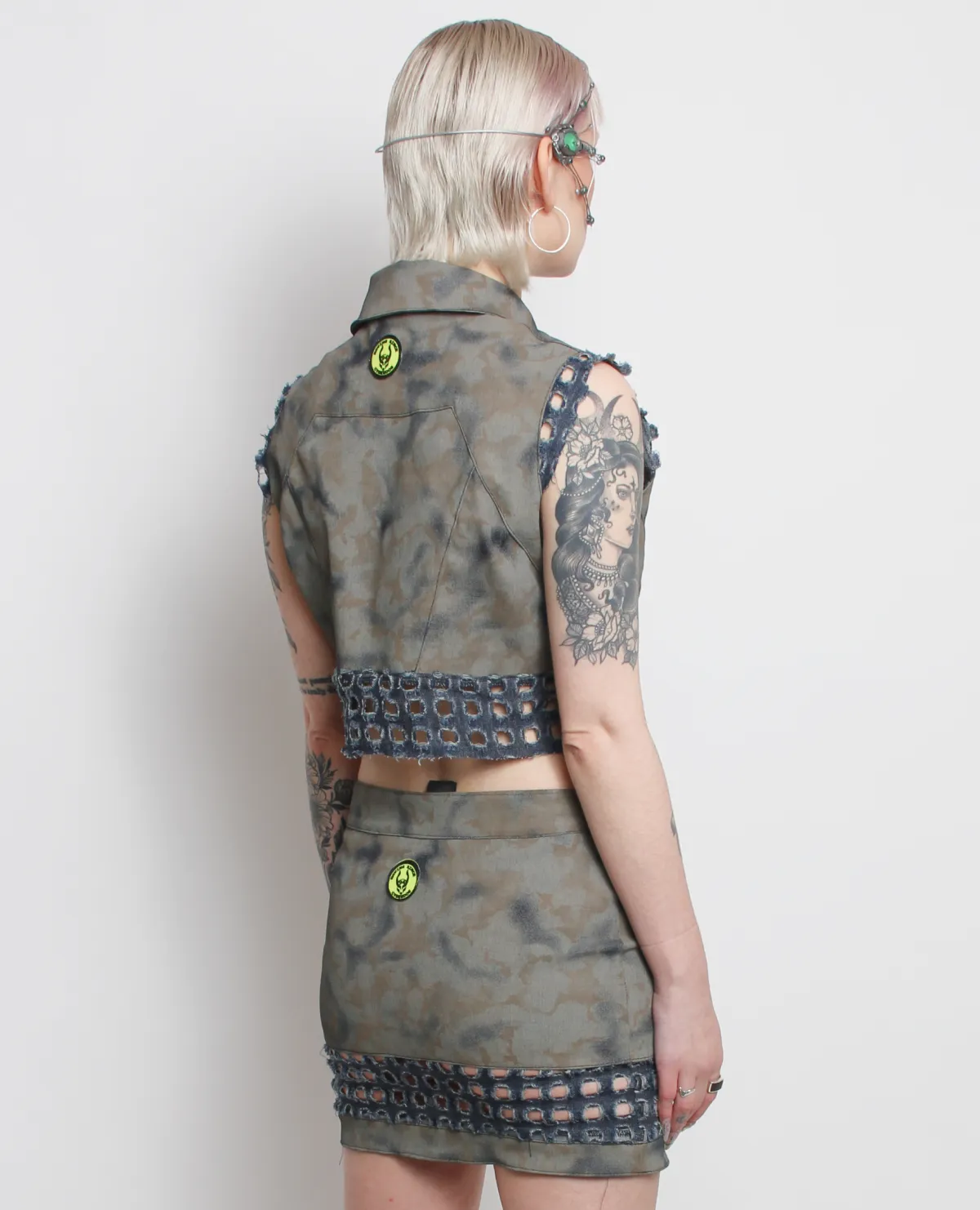 APOCALYPTIC SKIRT OLIVE CAMOUFLAGE V2