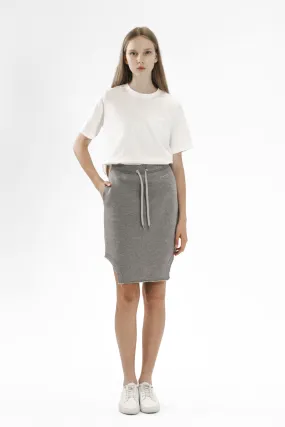 ASH GRAY CASUAL COTTON SKIRT