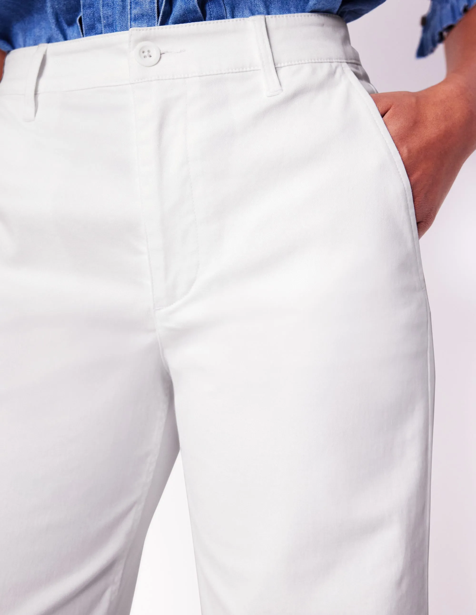 Barnsbury Tape Chino Trousers-White