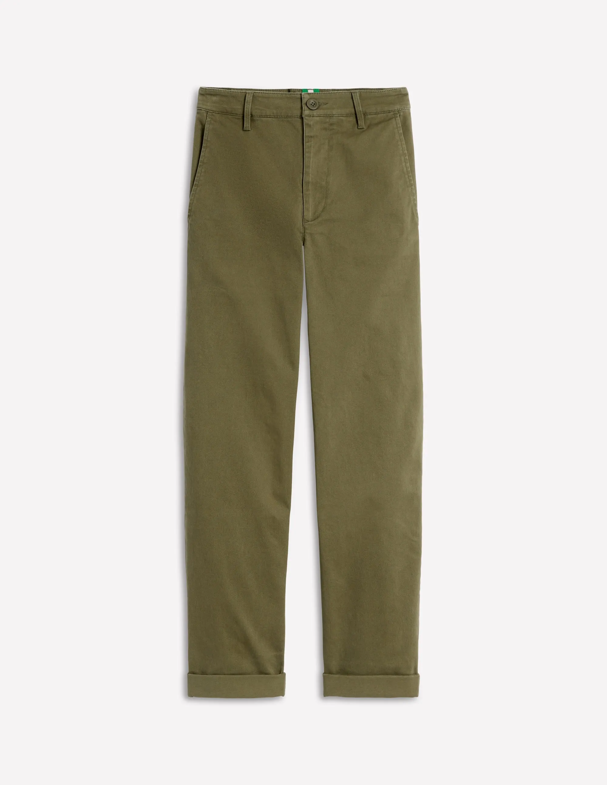 Barnsbury Tape Chino Trousers-Woodland Green