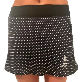 Black Dot Running Skirt