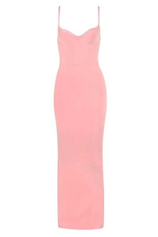 Blanche Bandage Maxi Dress - Dusty Pink