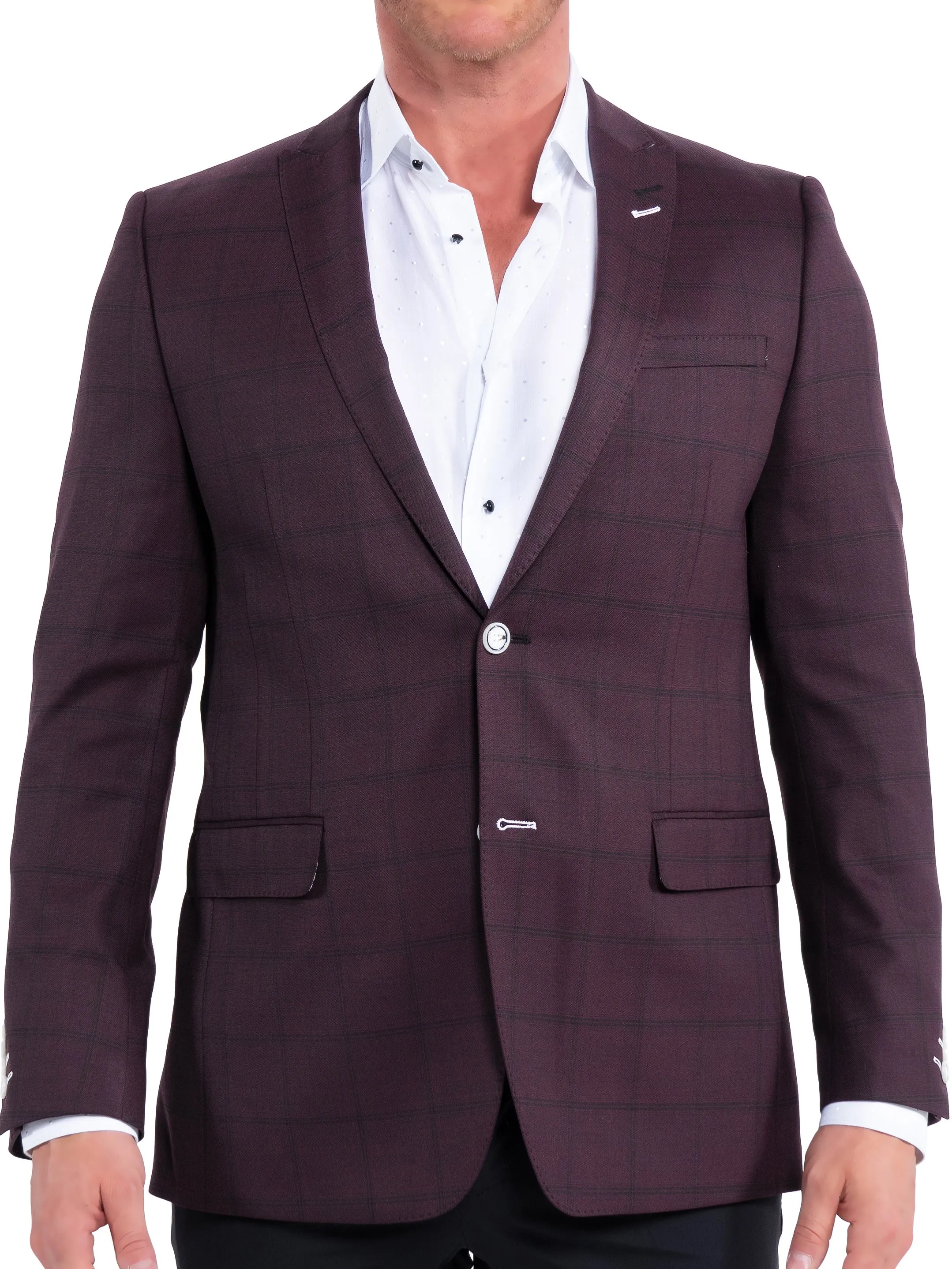 Blazer Descartes PlaidWine Red