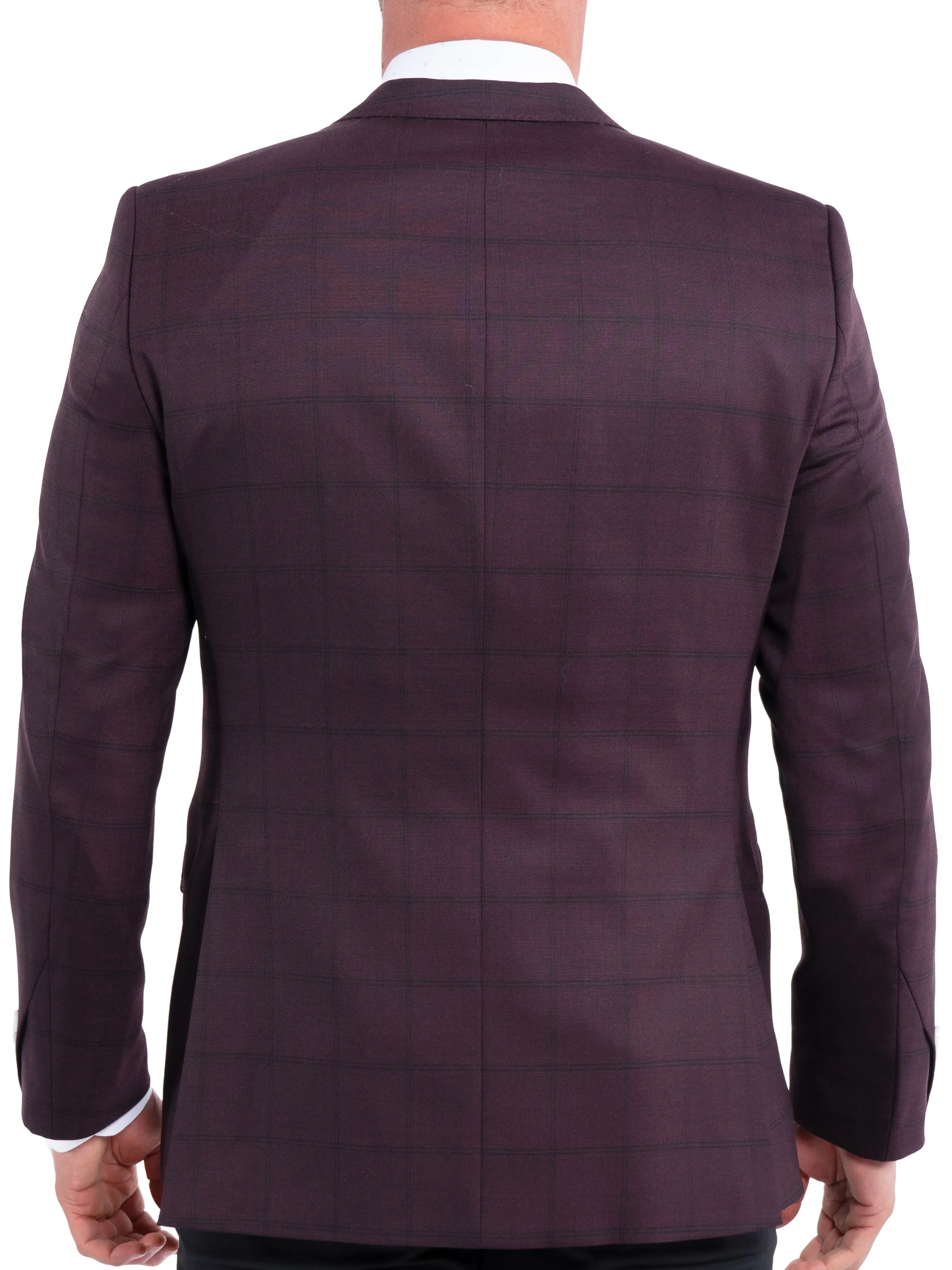 Blazer Descartes PlaidWine Red