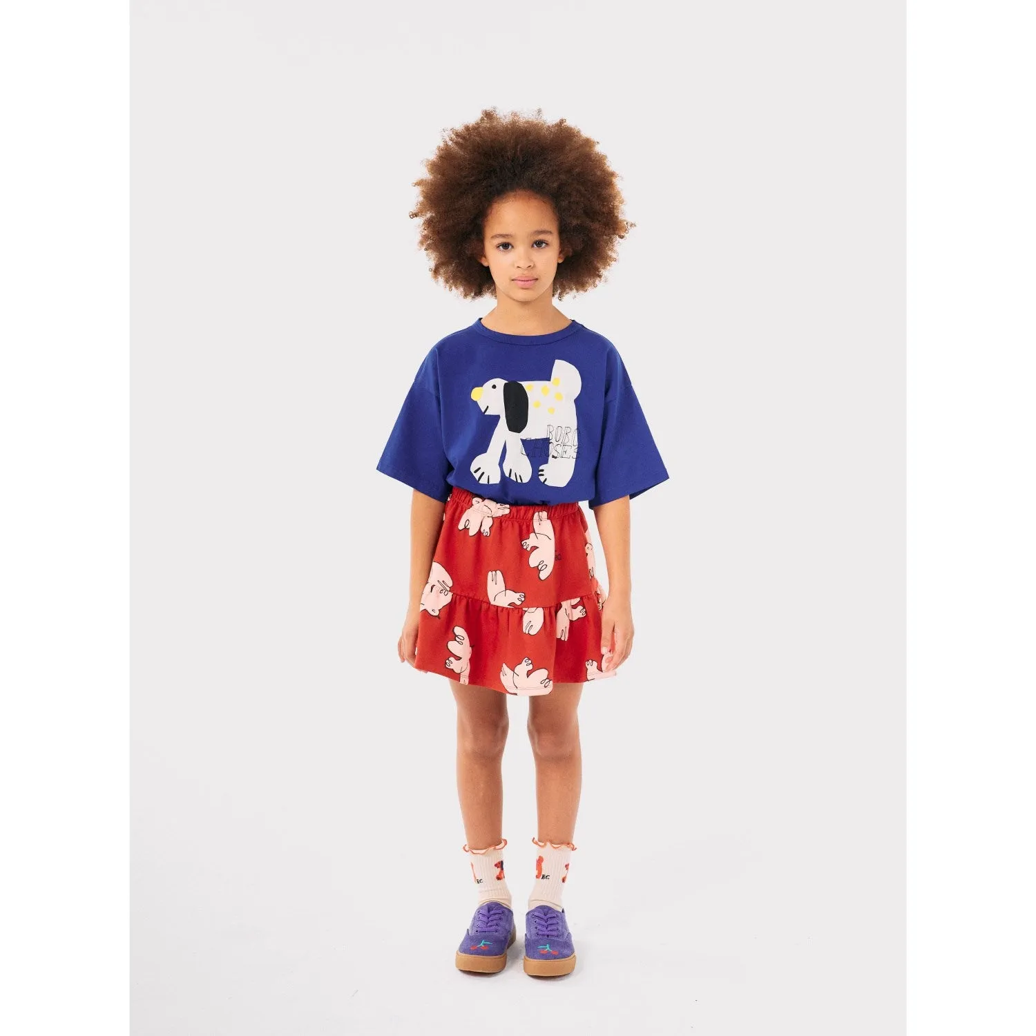 Bobo Choses Red Freedom Bird All Over Skirt