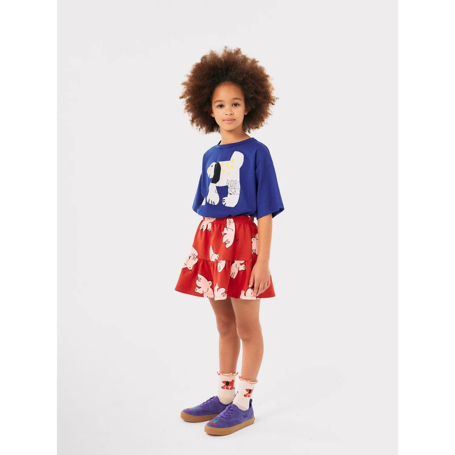 Bobo Choses Red Freedom Bird All Over Skirt