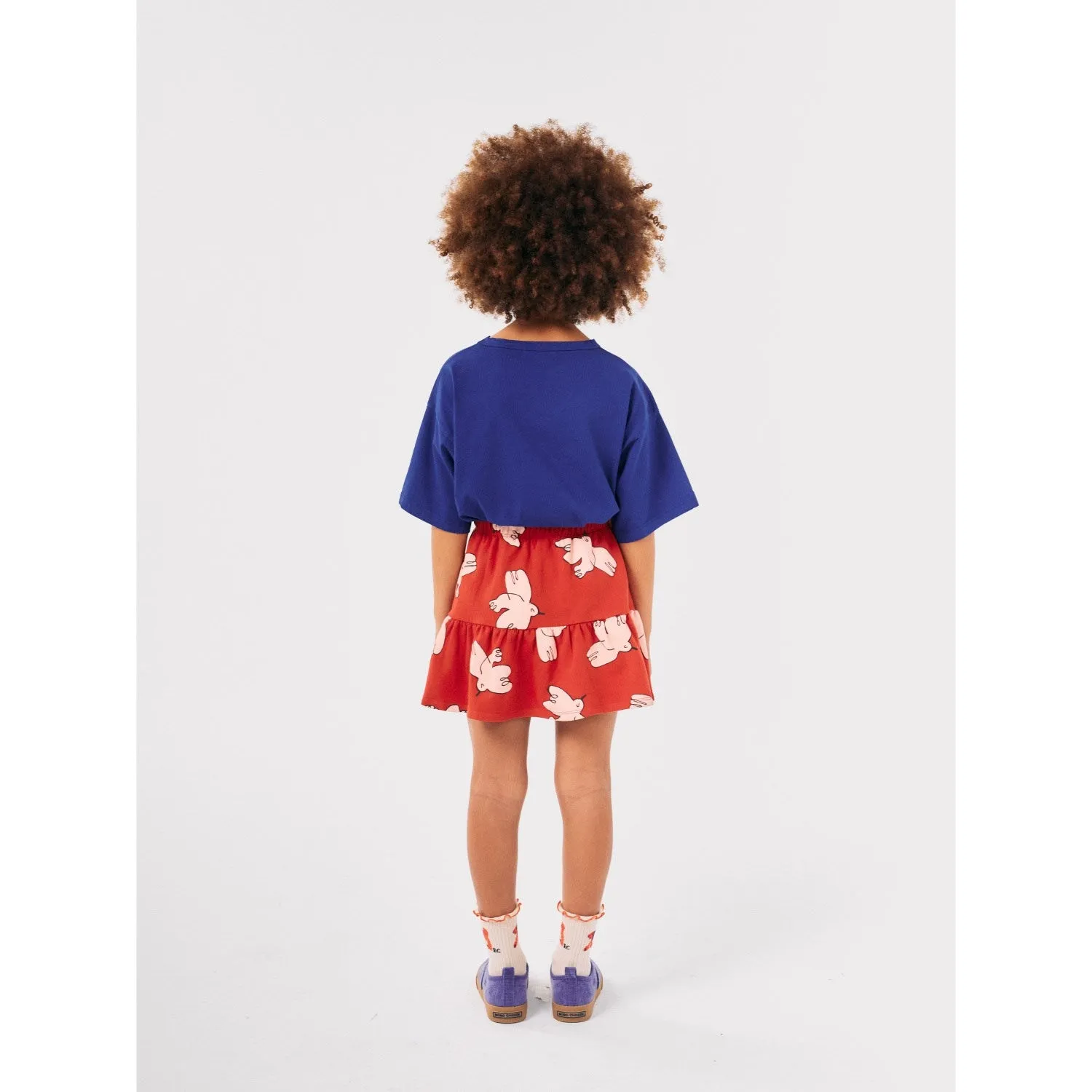 Bobo Choses Red Freedom Bird All Over Skirt