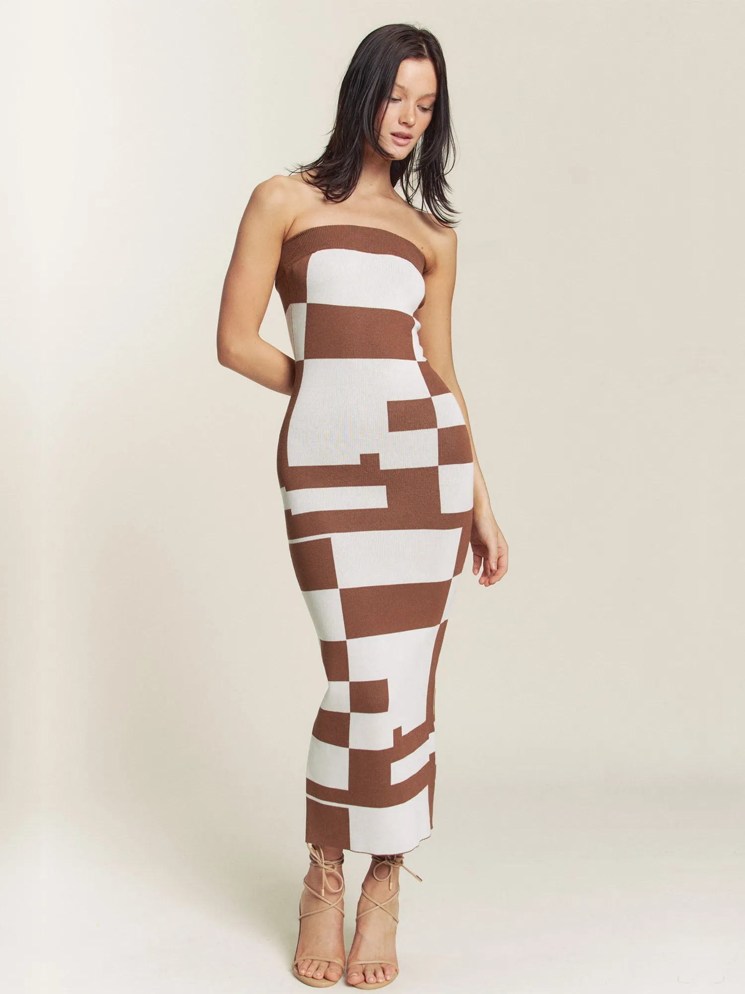 Bodycon Colorblock Strapless Dress