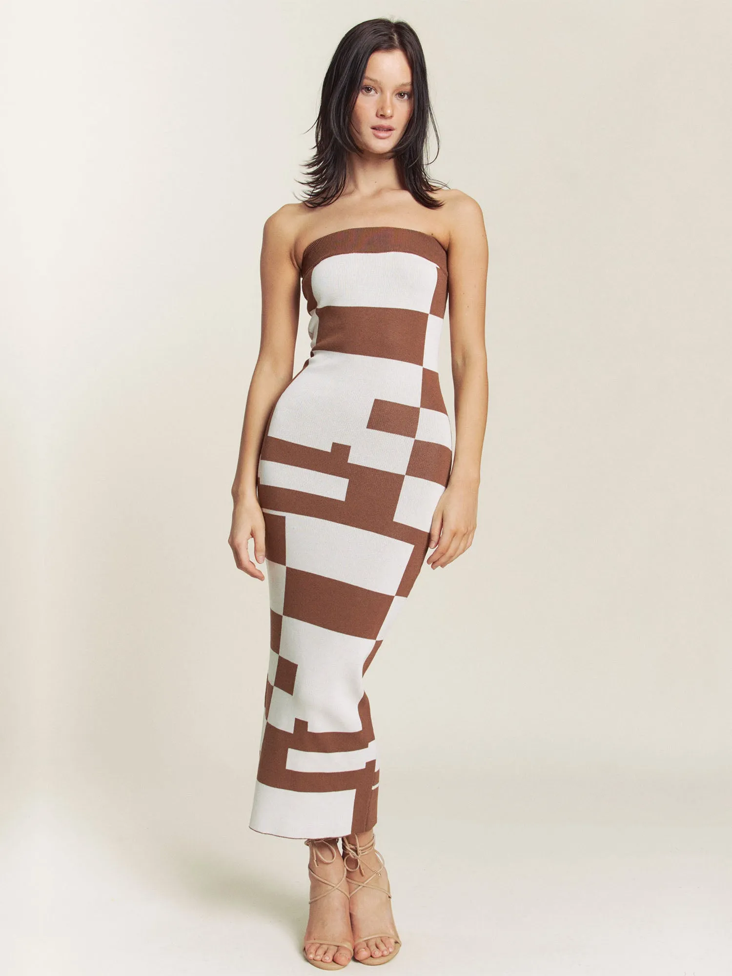 Bodycon Colorblock Strapless Dress