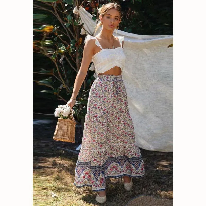 Bohemian Skirt - Paisley Floral Print