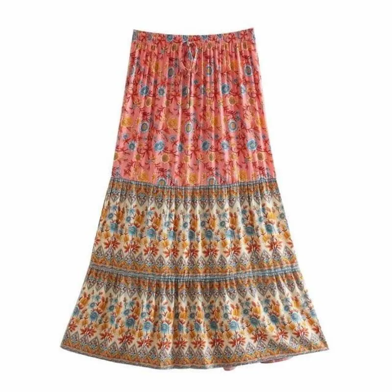 Bohemian Skirt - Paisley Floral Print