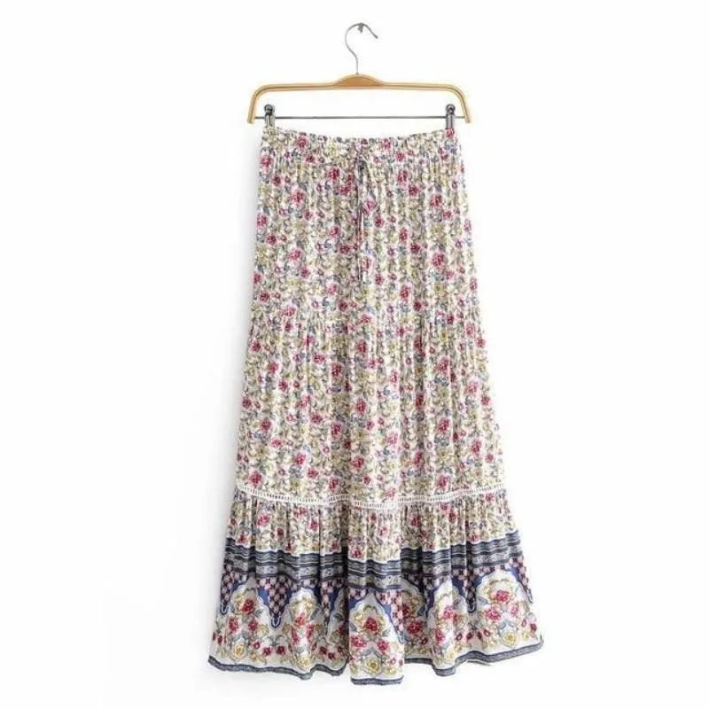 Bohemian Skirt - Paisley Floral Print