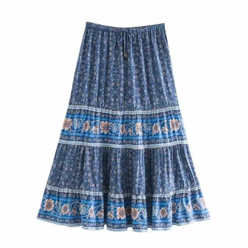 Bohemian Skirt - Paisley Floral Print