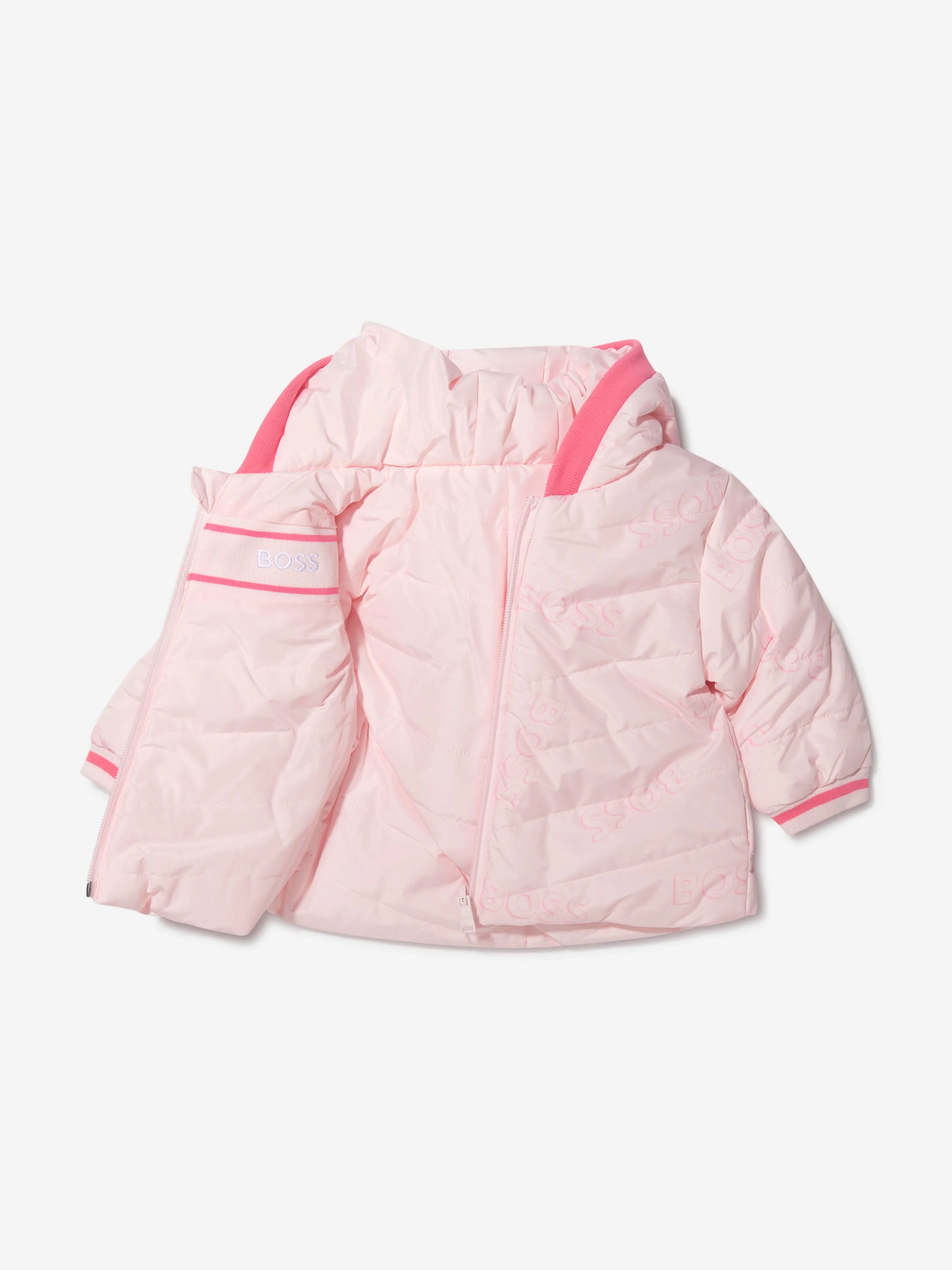 BOSS Baby Girls Reversible Puffer Jacket