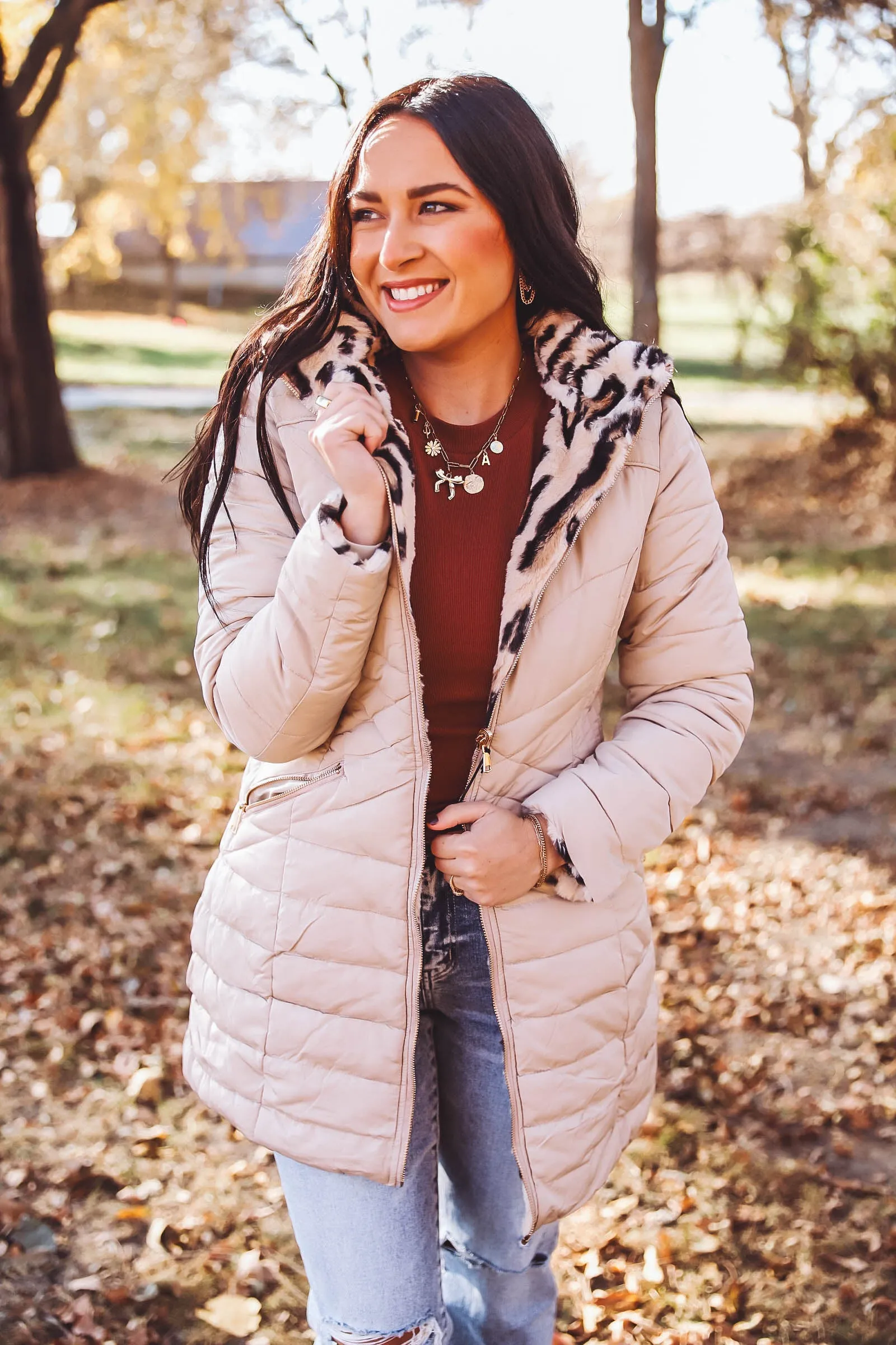 Breanne Reversible Puffer Jacket-Cream