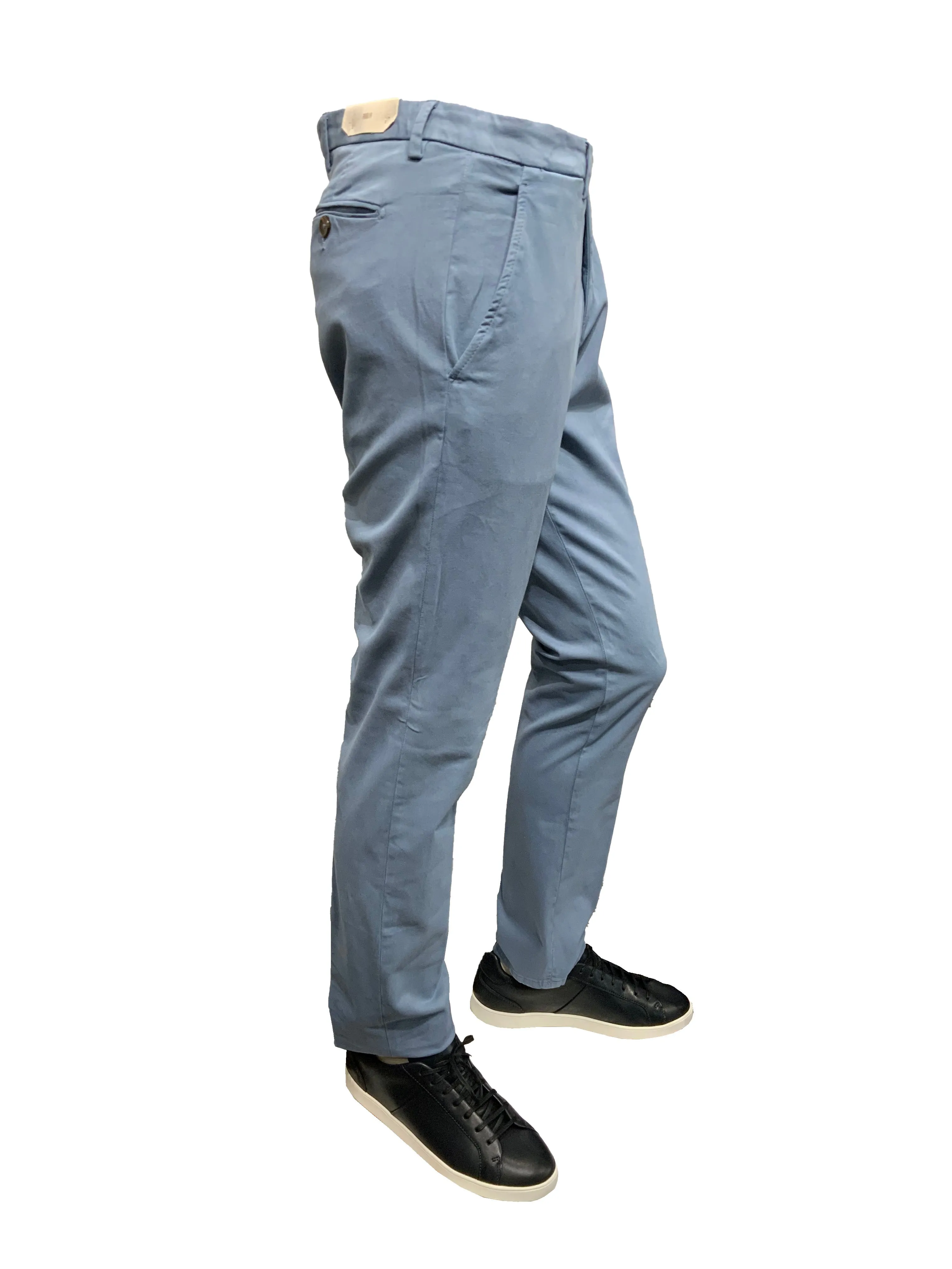 BRIGLIA 1949 - Sky Blue Slim Leg Stretch Cotton Chinos BG62 324152 041