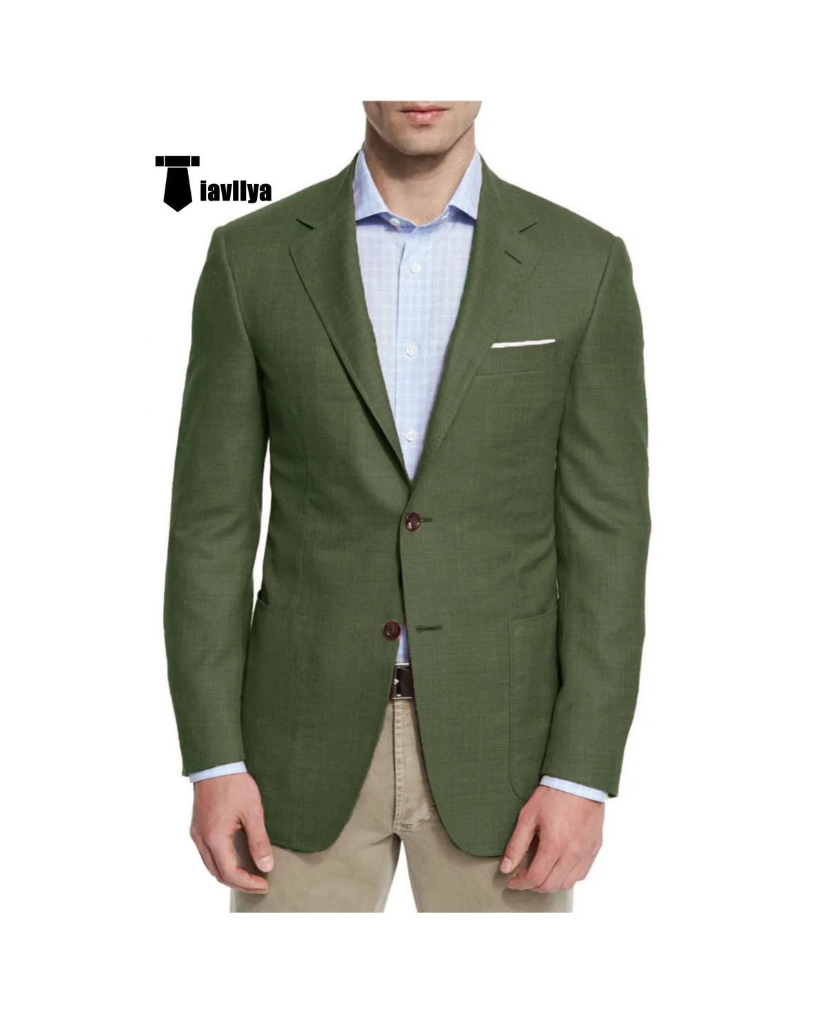 Bussines Men's 2 Pieces Mens Blazer Notch Lapel Linen For Wedding