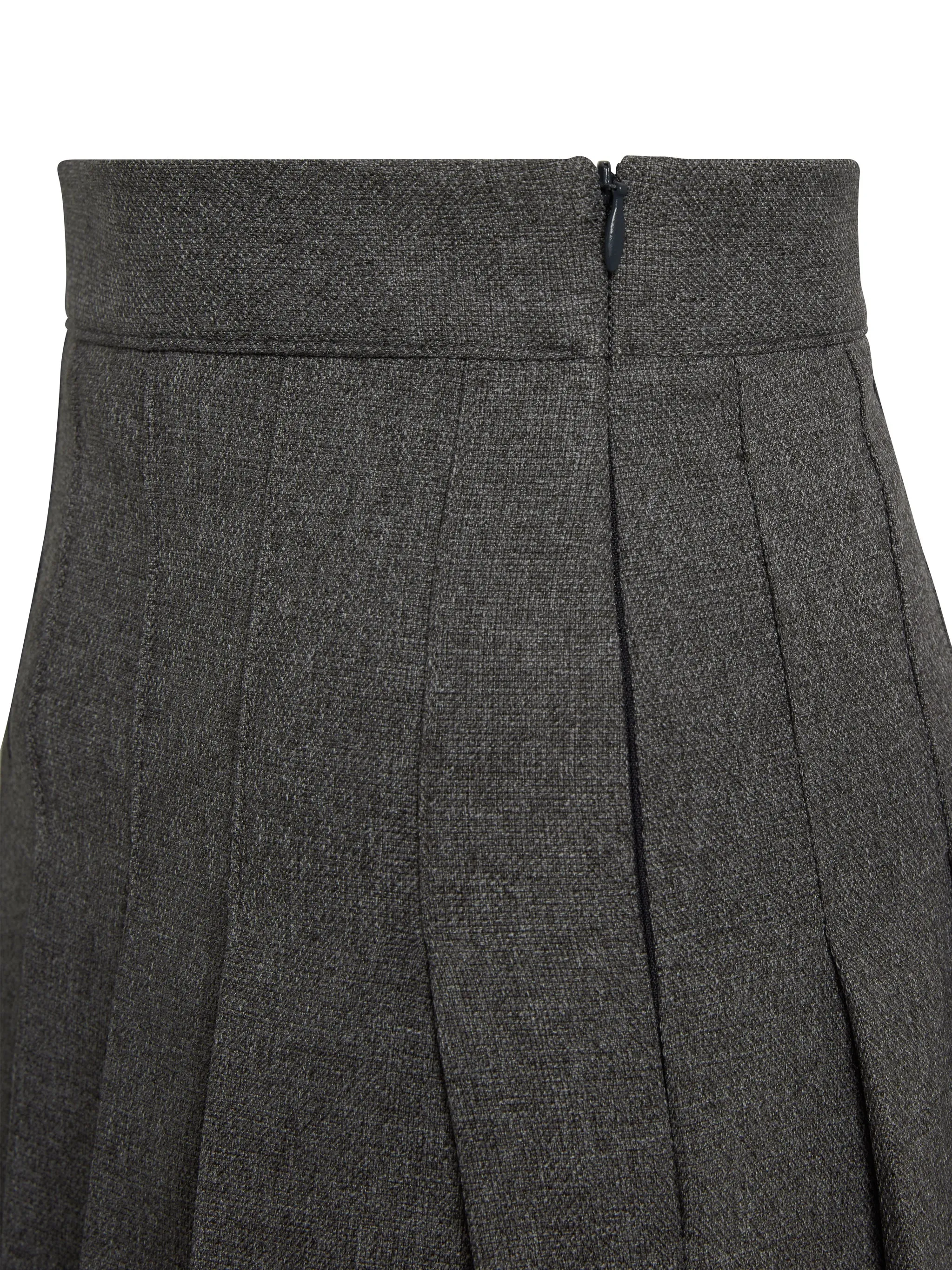 Classic Pleated Skirt - Charcoal