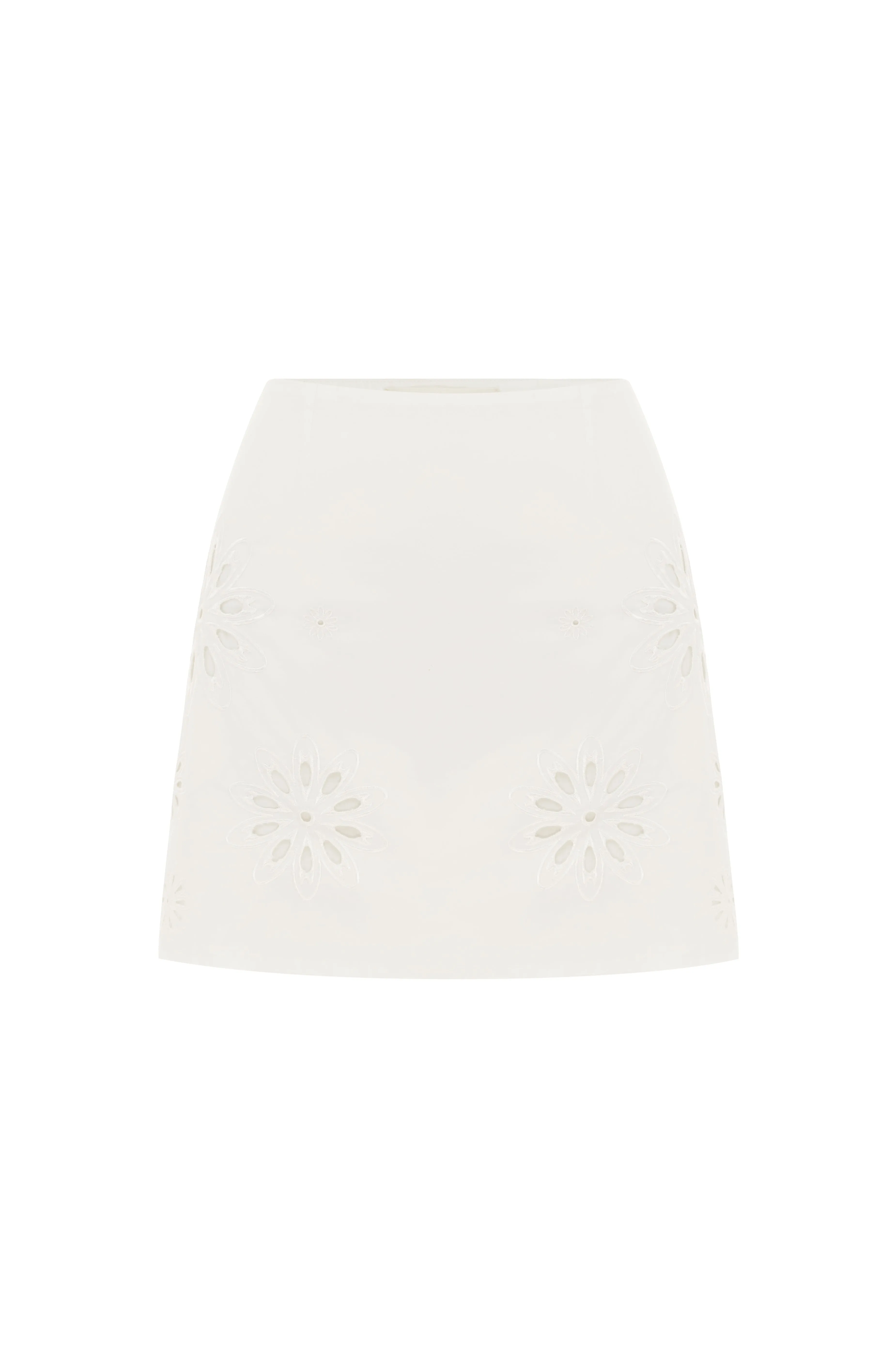 Coastal Daisy Mini Skirt - White