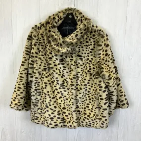 Coat Faux Fur & Sherpa By Vigoss In Animal Print, Size: L