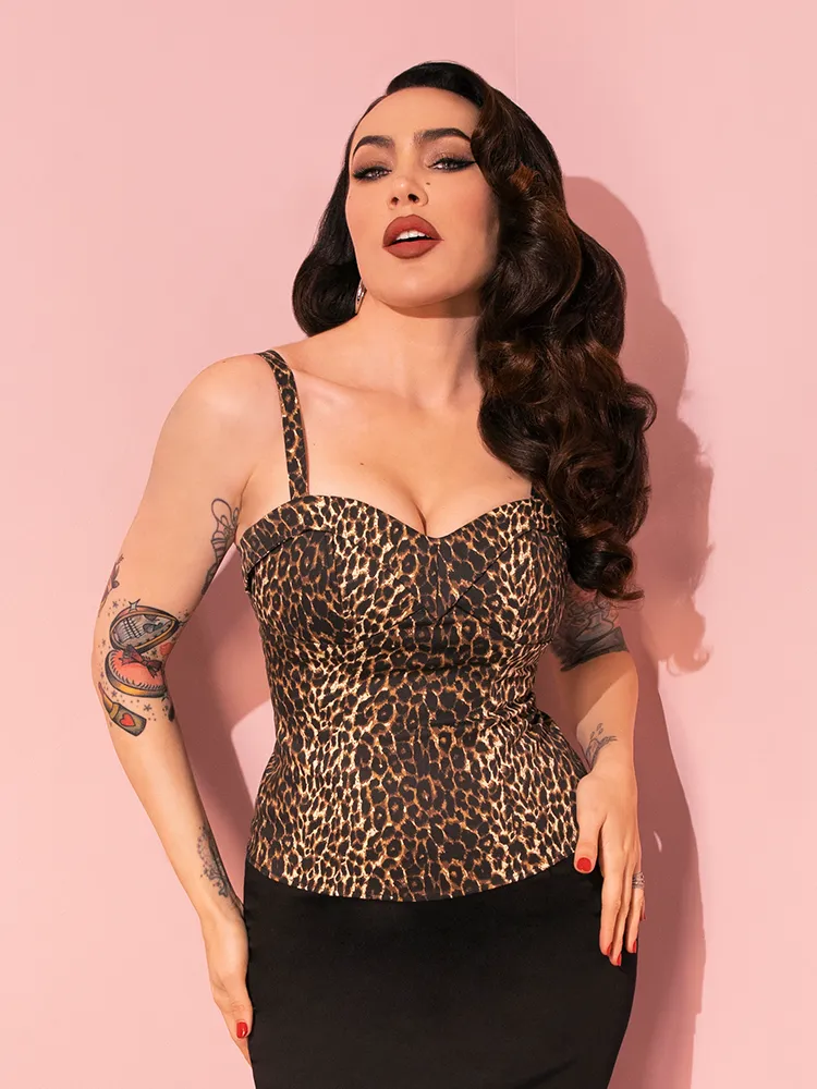 COMING BACK SOON - Maneater Top in Wild Leopard Print - Vixen by Micheline Pitt