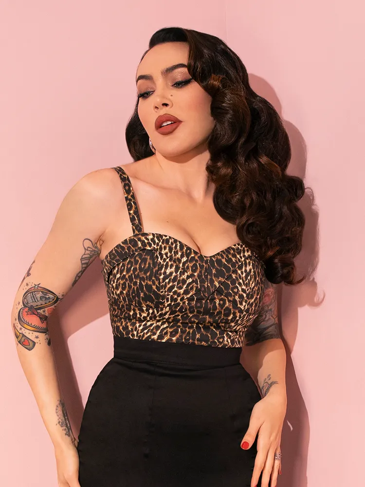 COMING BACK SOON - Maneater Top in Wild Leopard Print - Vixen by Micheline Pitt