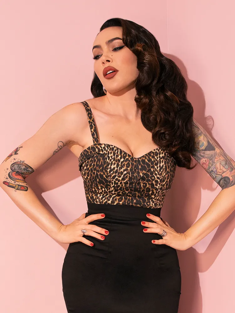 COMING BACK SOON - Maneater Top in Wild Leopard Print - Vixen by Micheline Pitt