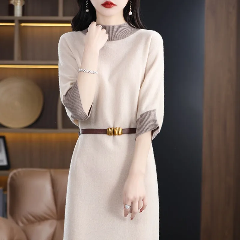 Contemporary Cashmere Office Dress