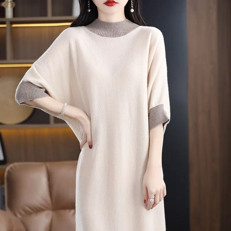 Contemporary Cashmere Office Dress