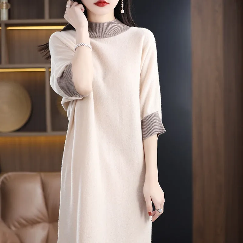 Contemporary Cashmere Office Dress