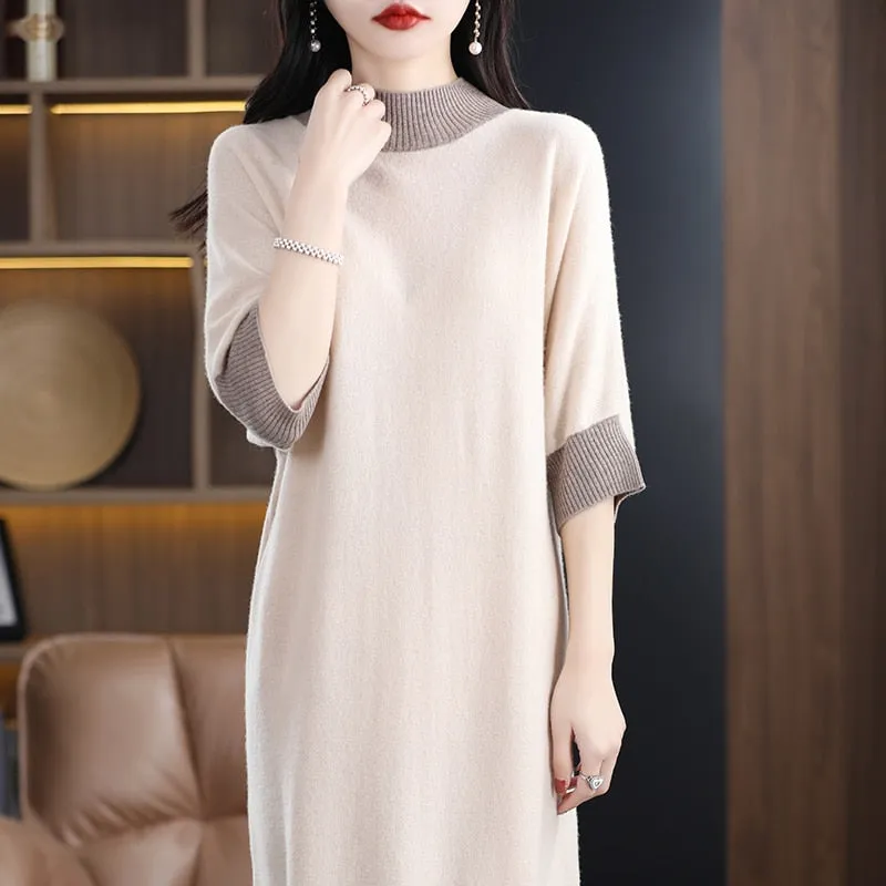 Contemporary Cashmere Office Dress