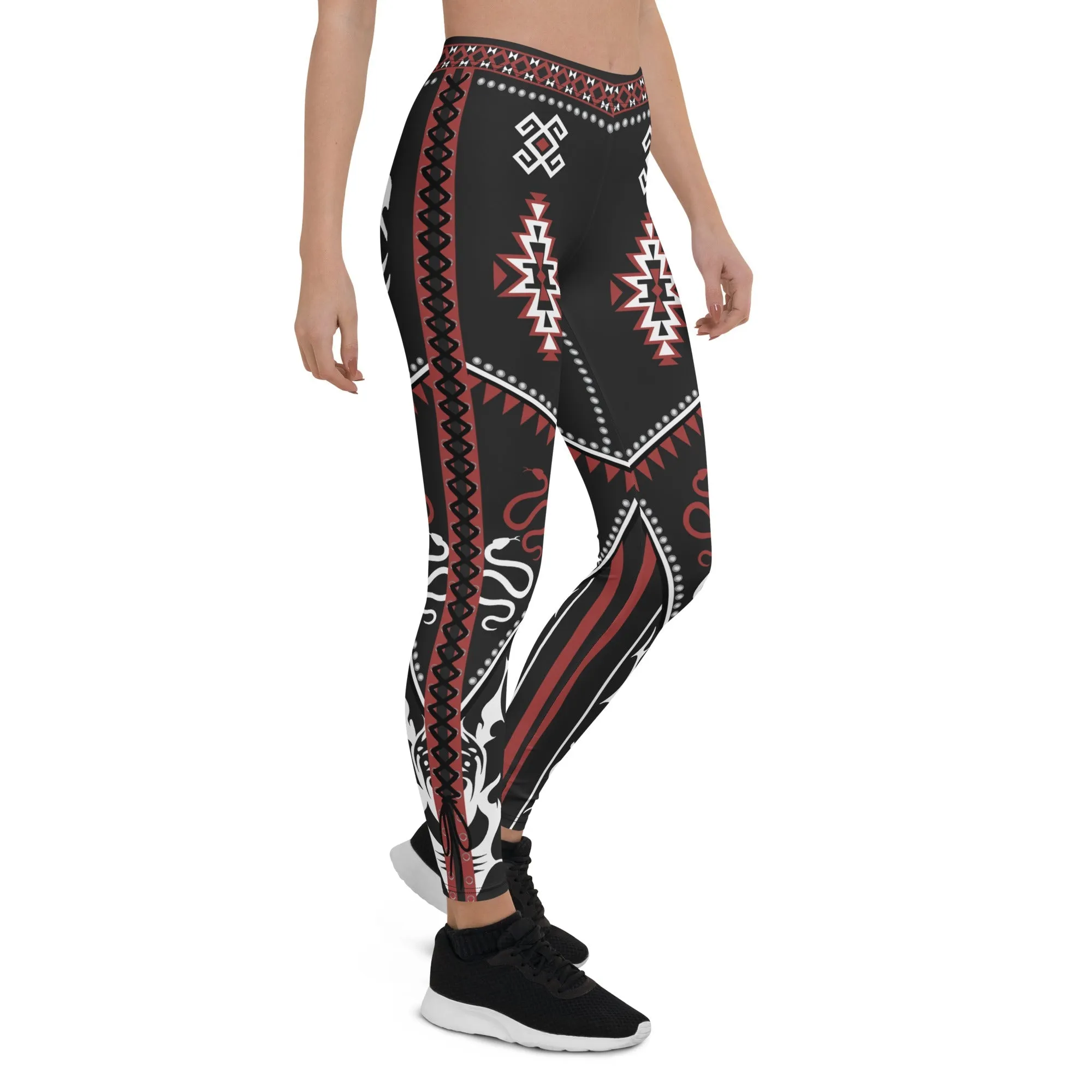 Cowgirl Red & Black Leggings