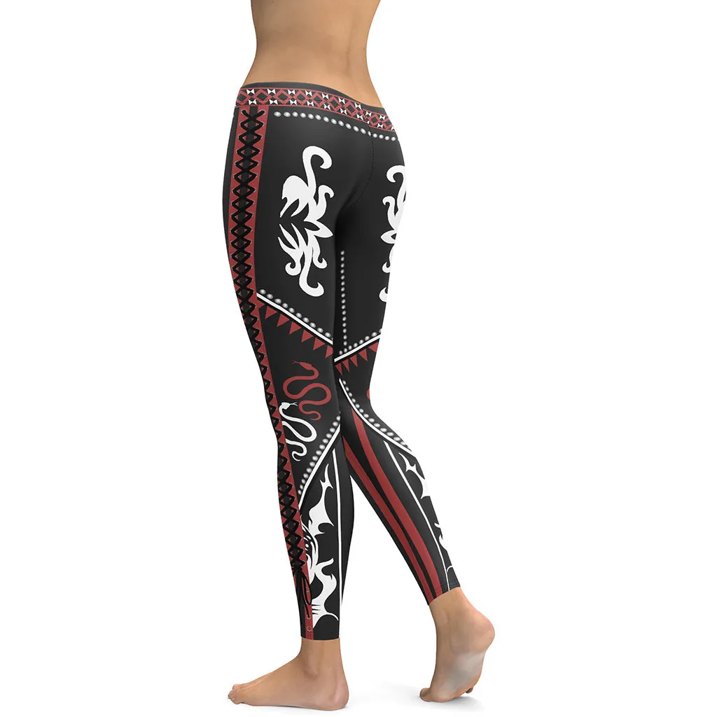 Cowgirl Red & Black Leggings