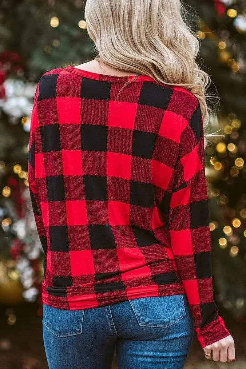 Dunnmall Casual Loose Plaid Printed Shirt