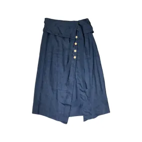 Free People Navy Blue  Wrap Skirt Size M