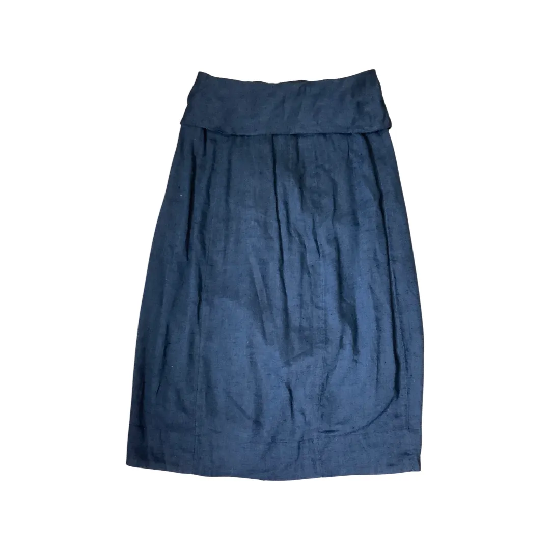 Free People Navy Blue  Wrap Skirt Size M