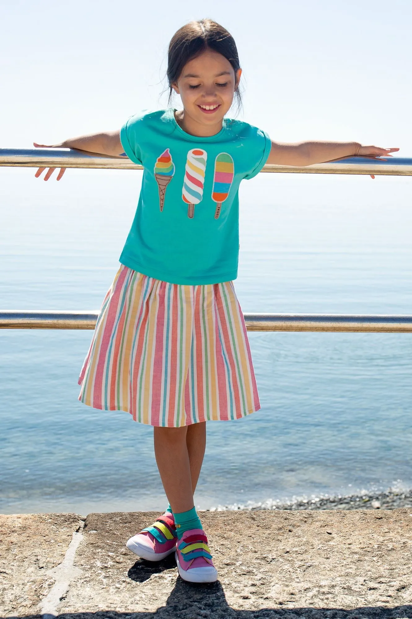 Frugi Beach Stripe Sylvie Woven Skort