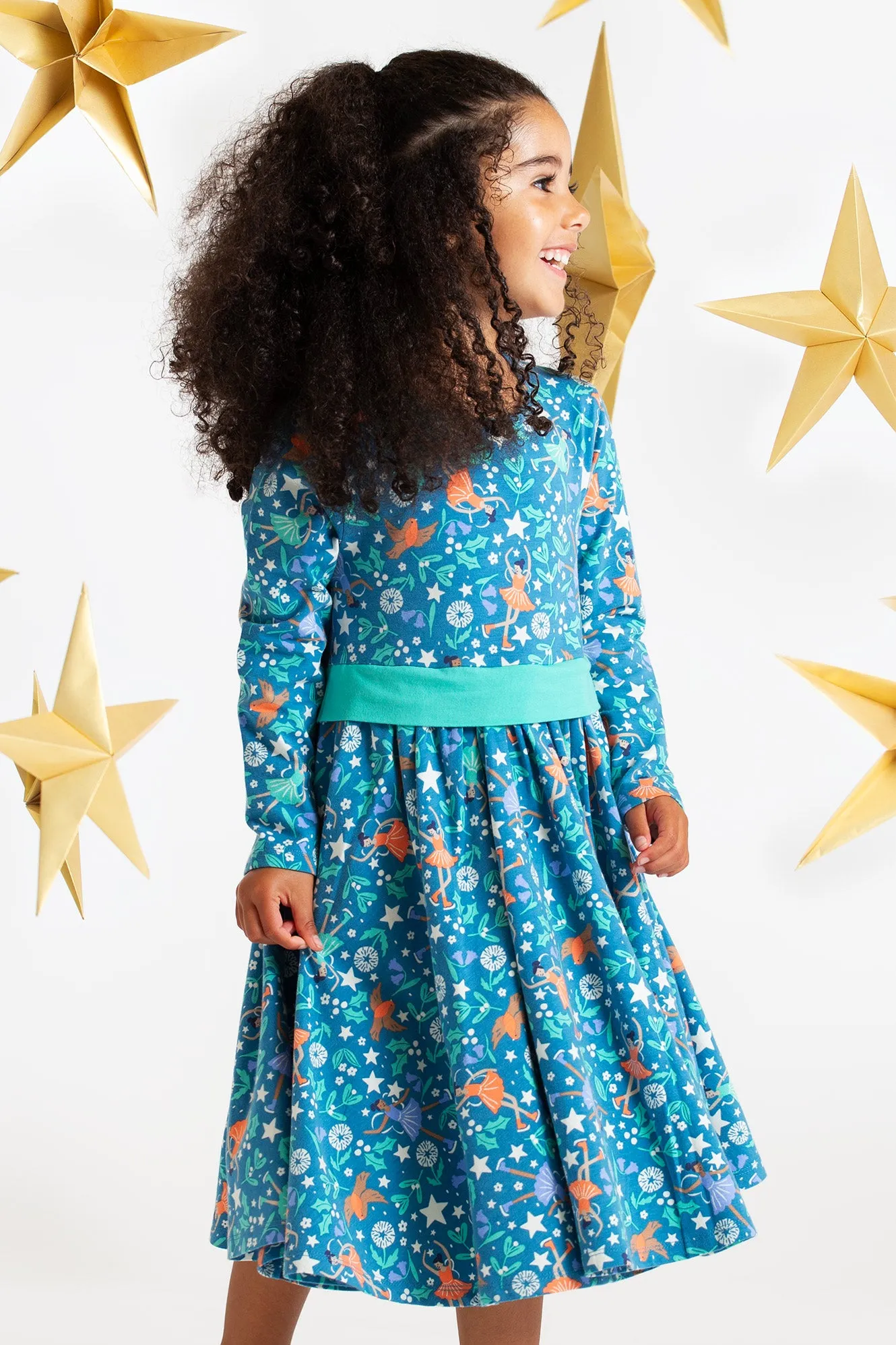 Frugi Party Skater Dress Enchanted Forest