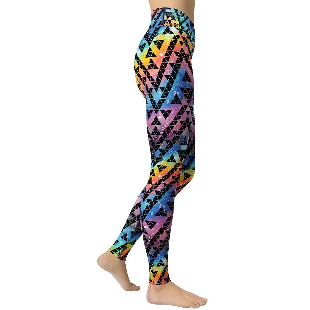 Geometric Space Yoga Leggings